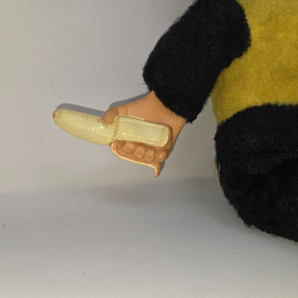 Vintage Zippy Monkey Mr Bim Zip Plush Banana Toy Rubber Face Doll 16" - Picture 3 of 16